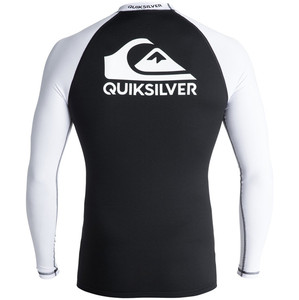 2018 Quiksilver On Tour Rash Vest manica lunga NERO EQYWR03076